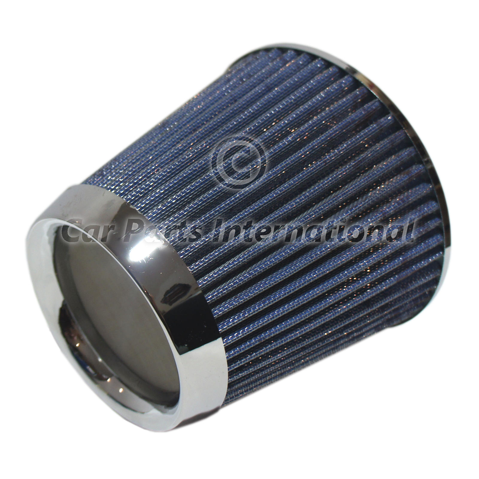 Universal Blue Performance Cone Air Filter Induction Kit with Stainless