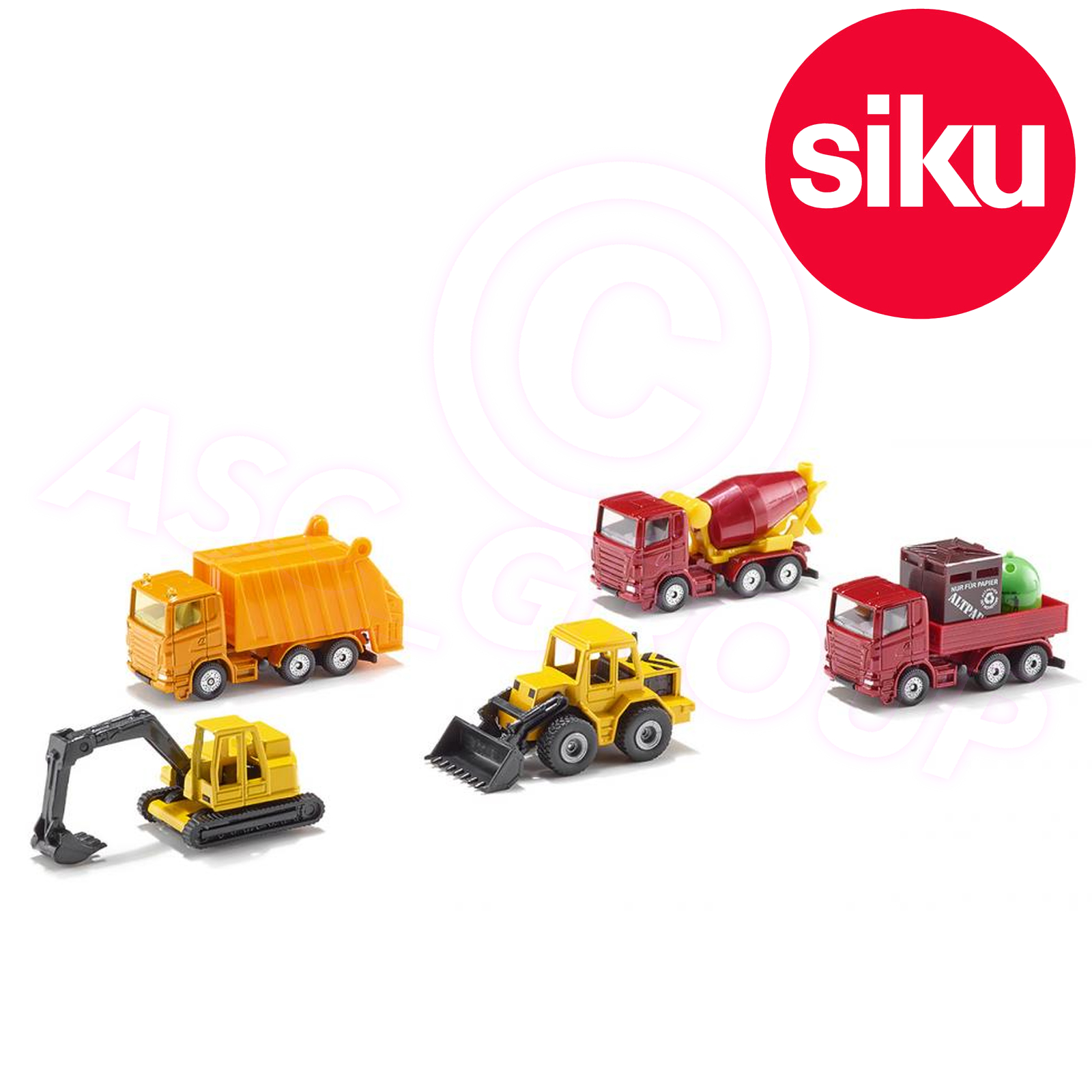 SIKU NO.6283 187 Scale SIKU GIFT SET 5 TRUCKS Digger Loader Dicast