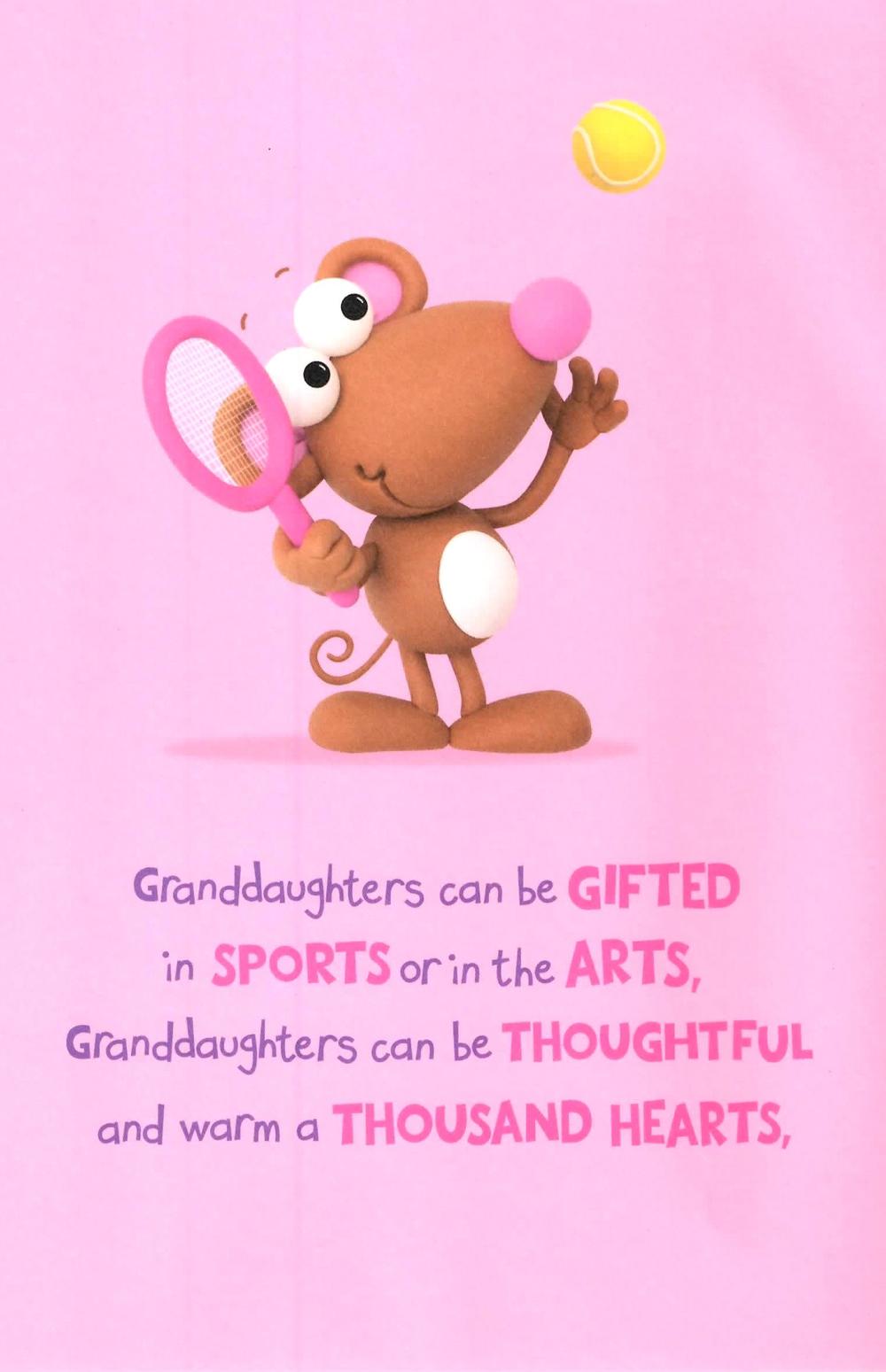 Cute Wonderful Granddaughter Birthday Greeting Card Cards Love Kates