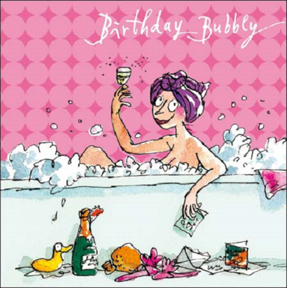 Quentin Blake Bubbly Birthday Female Greeting Card Cards Love Kates