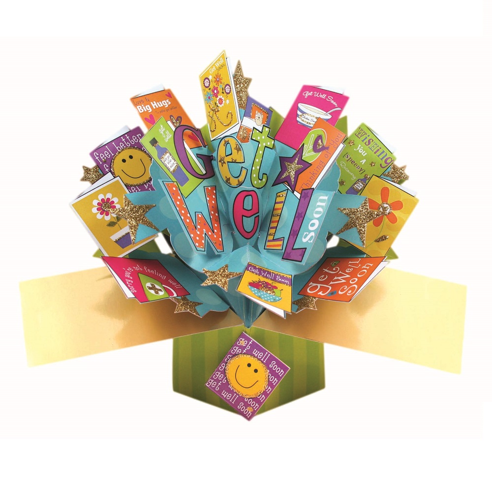 Get Well Soon Pop-Up Greeting Card Original Second Nature 3D Pop Up ...