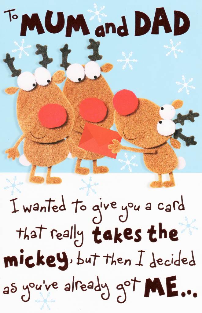 To Mum Dad Funny Christmas Card Cards Love Kates