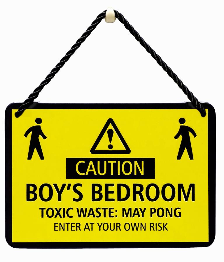 Caution Boy's Bedroom Toxic Waste Tin Hanging Plaque Gift Idea eBay