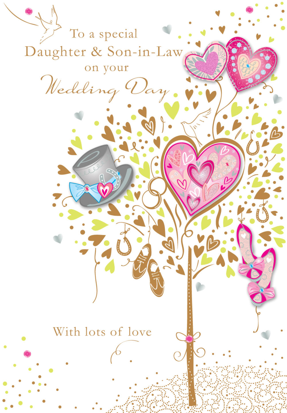 Daughter &amp; Son-in-Law Wedding Day Greeting Card | Cards | Love Kates