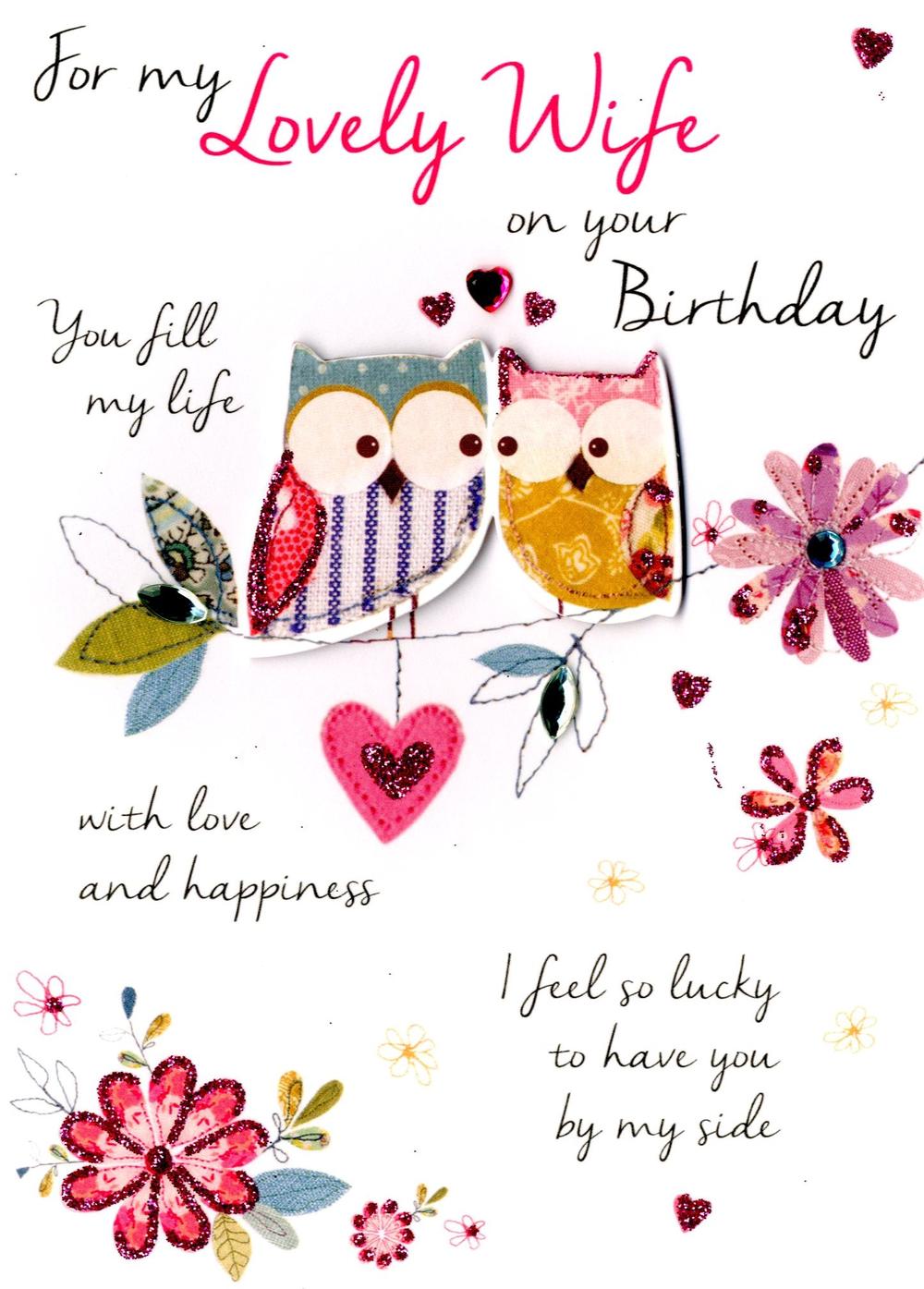 Lovely Wife Birthday Greeting Card Cards Love Ka