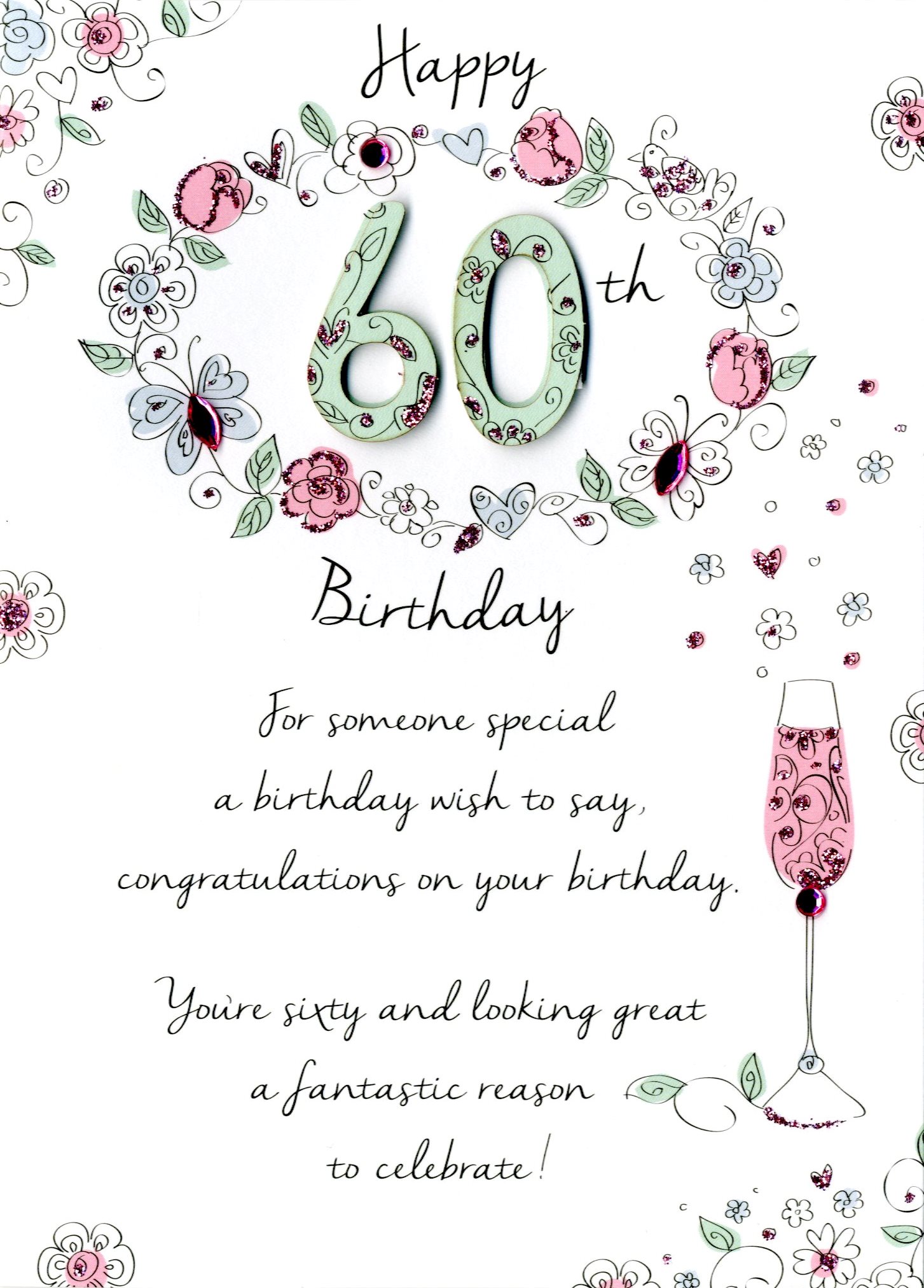 Female 60th Birthday Greeting Card Cards Love Kates 