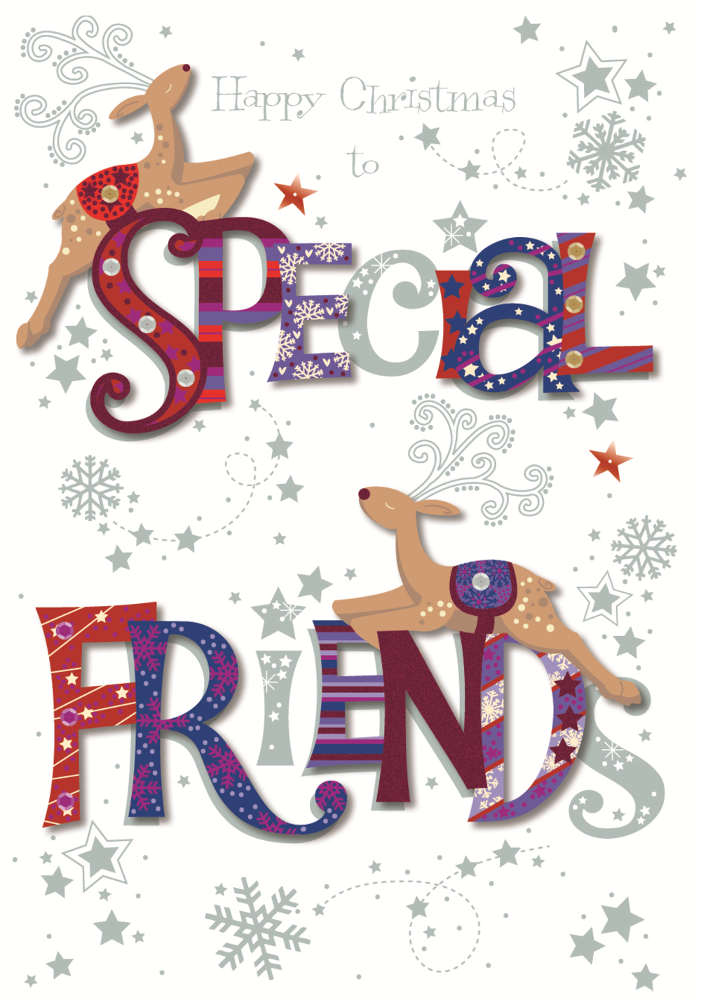 Special Friends Happy Christmas Greeting Card Cards Love Kates