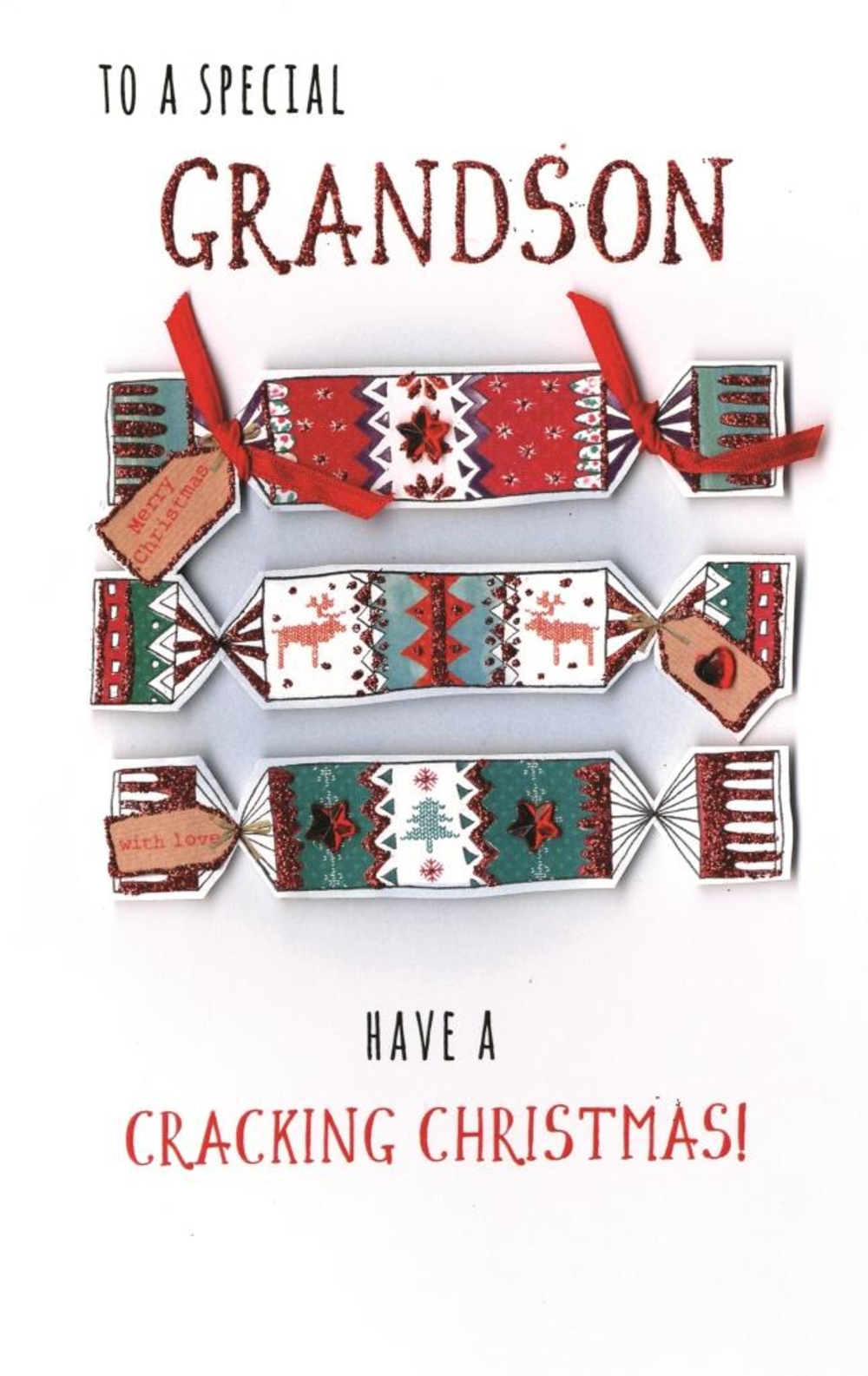 Special Grandson Embellished Christmas Card | Cards | Love Kates