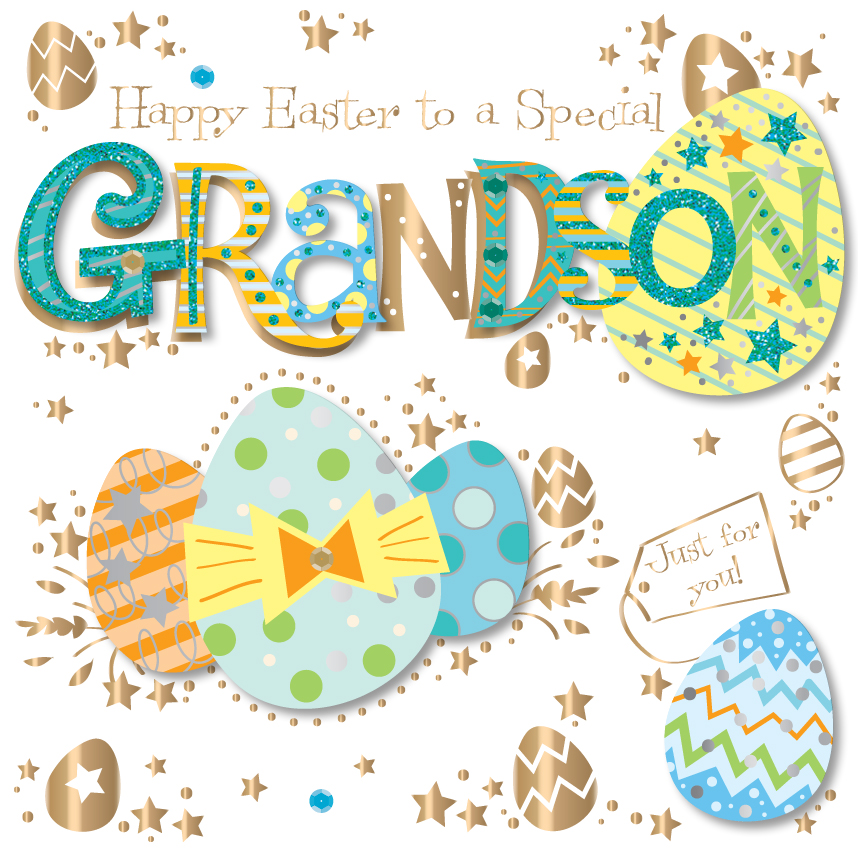 Grandson Happy Easter Greeting Card Handmade By Talking Pictures eBay