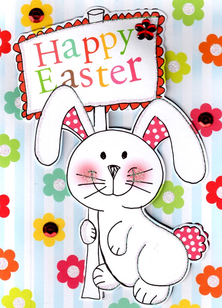 Happy Easter Cute Easter Bunny Card Cards Love Kates