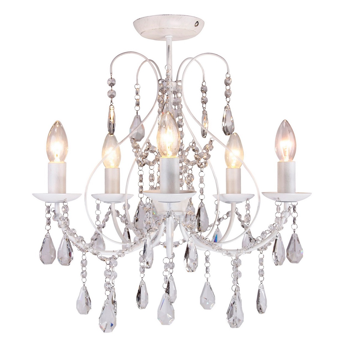 Debenhams Home Collection 'Katherine' Flush Ceiling Light Crystal