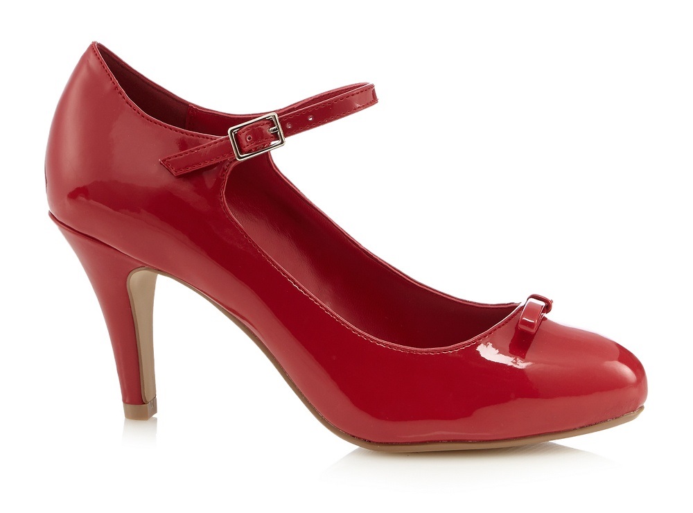 red wide fit heels