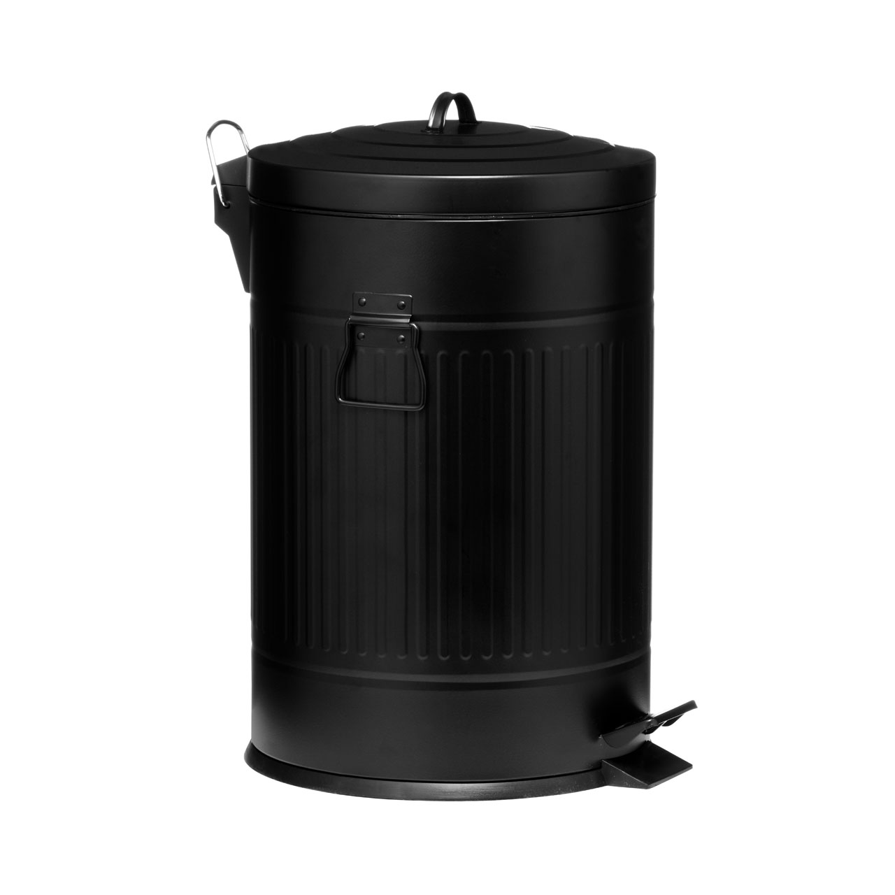 20 Litre Round Kitchen Pedal Dust Bin Trash Can Galvanised Steel