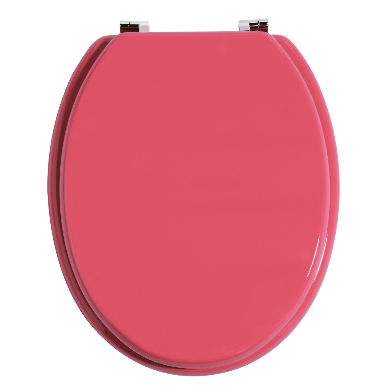 Solid Wood Loo WC Toilet Seat Oval Zinc Alloy Fittings Modern Colours