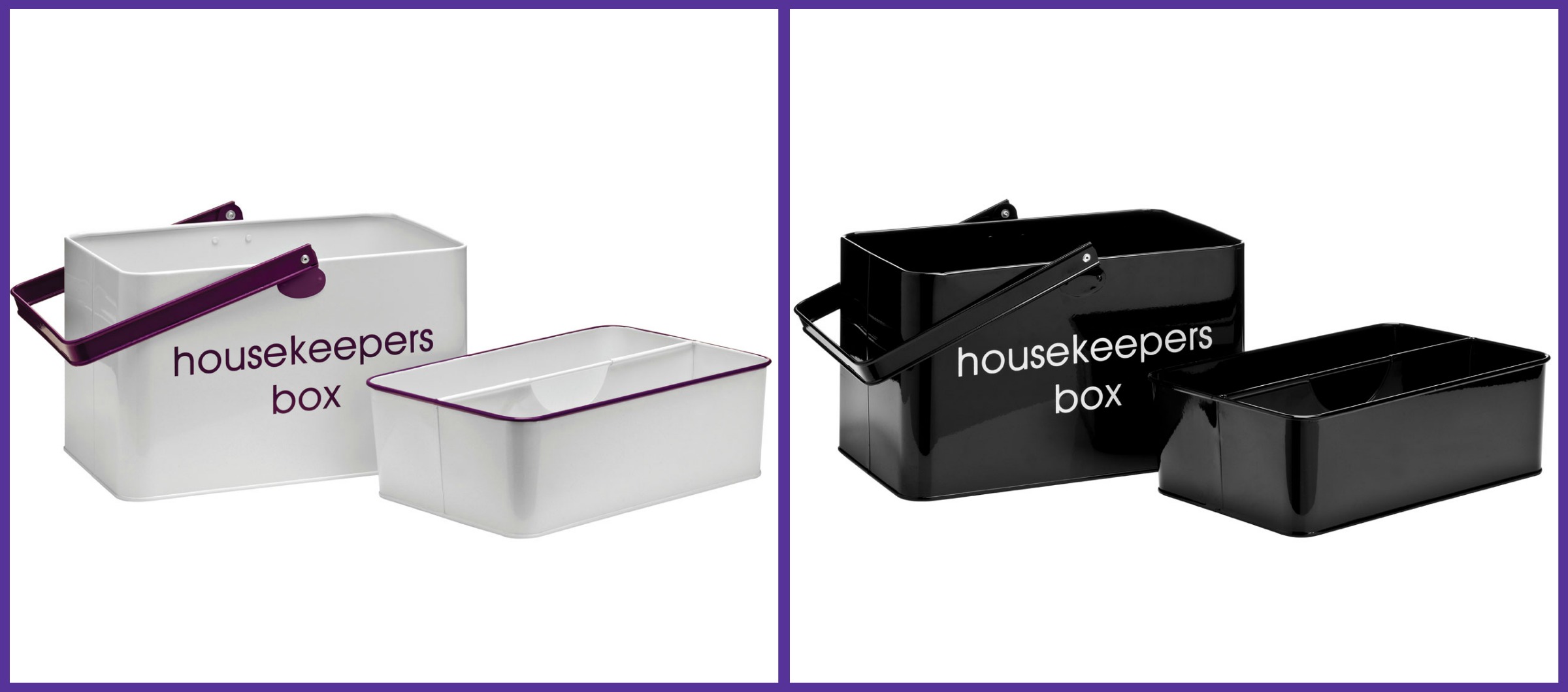 Enamel Storage Box Housekeeper Carry Tray Tidy Cleen Image Is Loading Enamel Storage Box Housekeeper Carry Tray Tidy