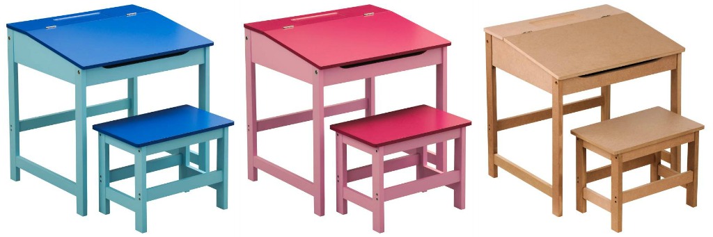 Childrens MDF Kids School Writing Drawing Colouring Homework Desk and