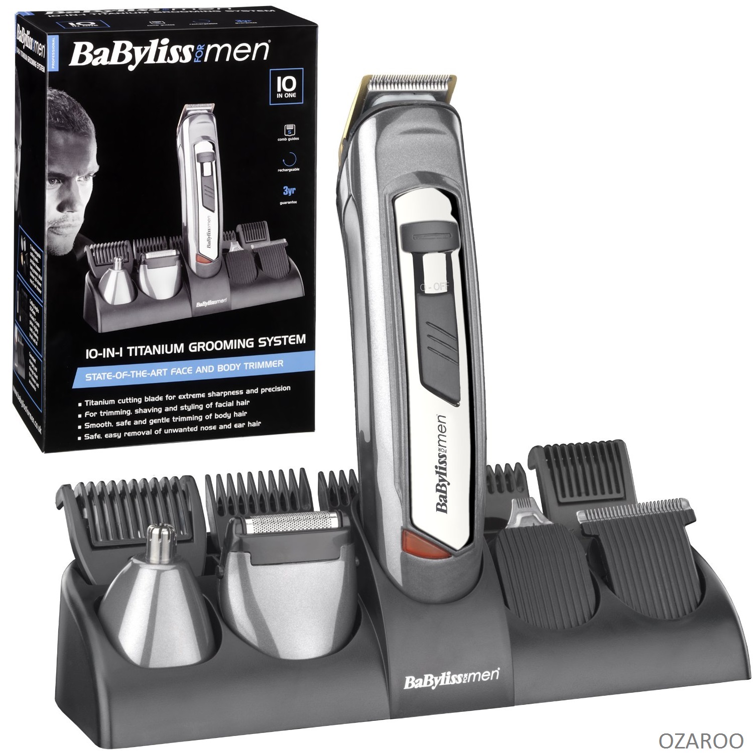 NEW Babyliss 7235U 10 IN 1 Rechargeable Hair Grooming Trimmer KIT