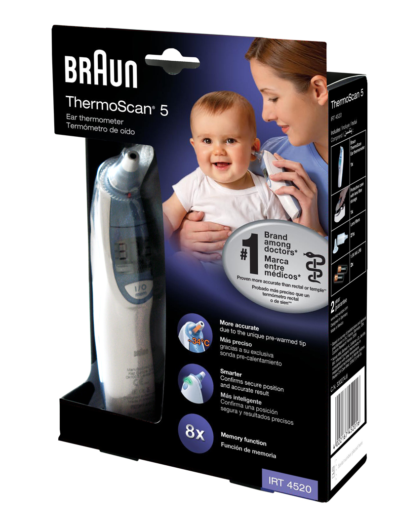 Braun Thermoscan IRT 4520 Digital Baby Children Professional Ear