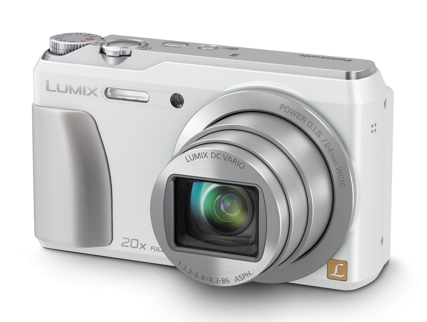 Panasonic LUMIX DMCTZ55EBW Compact Digital Camera White 16MP 20x Optical Zoom eBay