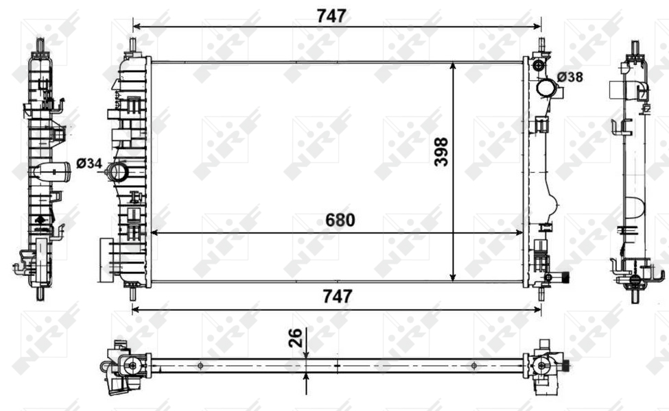 Nrf Engine Coolant Radiator Arks Cooling