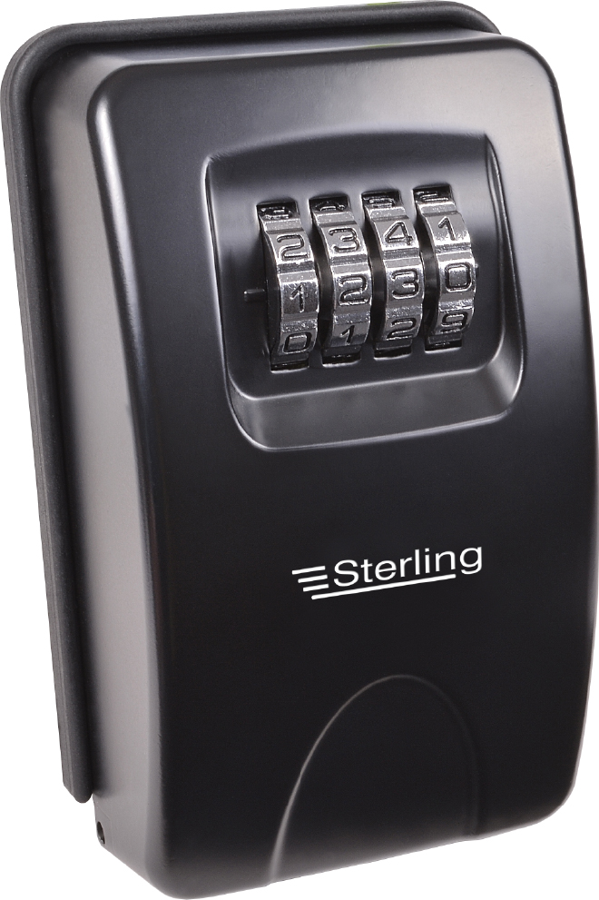 Sterling Key Minder 4 Rounded Key Security Combination Lock Box Black