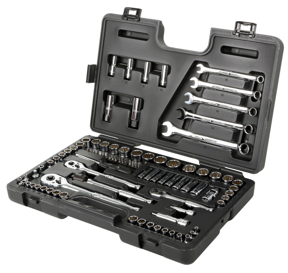 Halfords Advanced 90 Piece Socket Spanner Ratchet Set Tool Box Ebay 7064