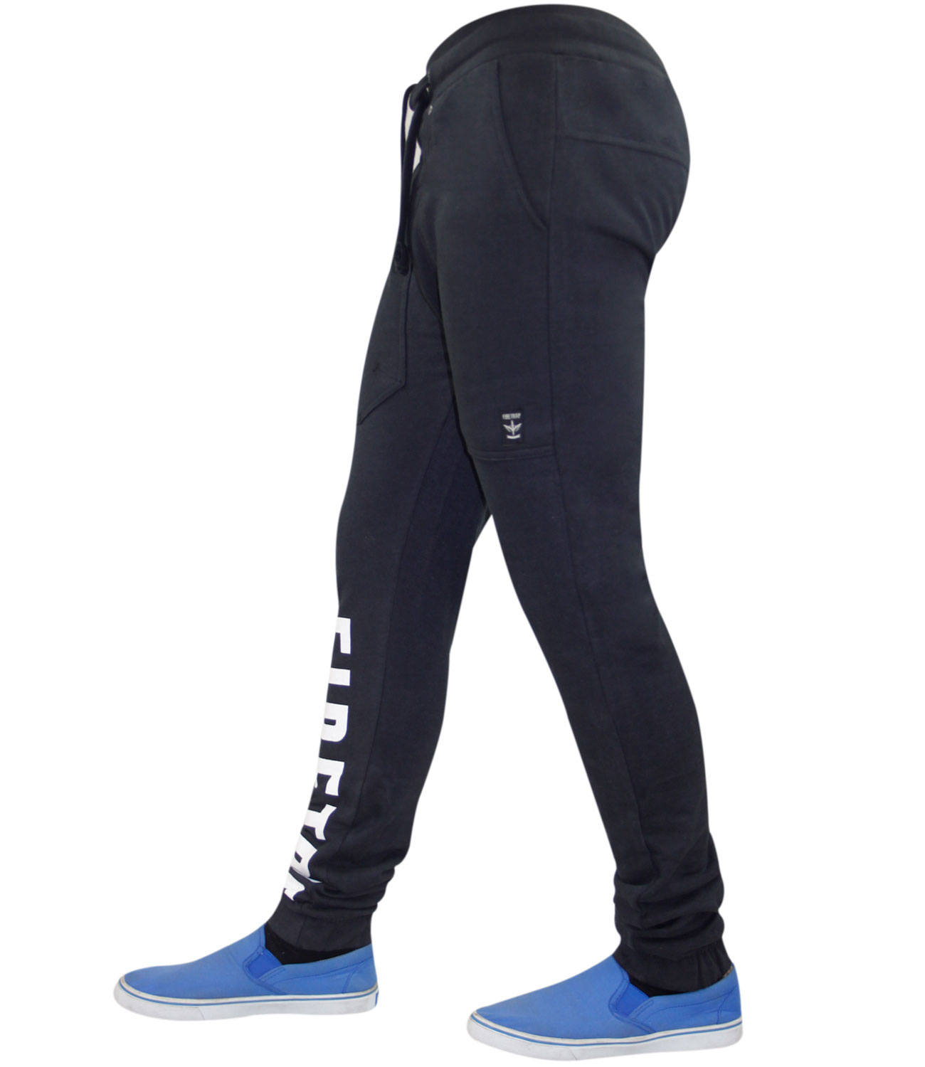 New Men's Fire Trap Designer Fleece Joggers Jogging Bottoms Gym 