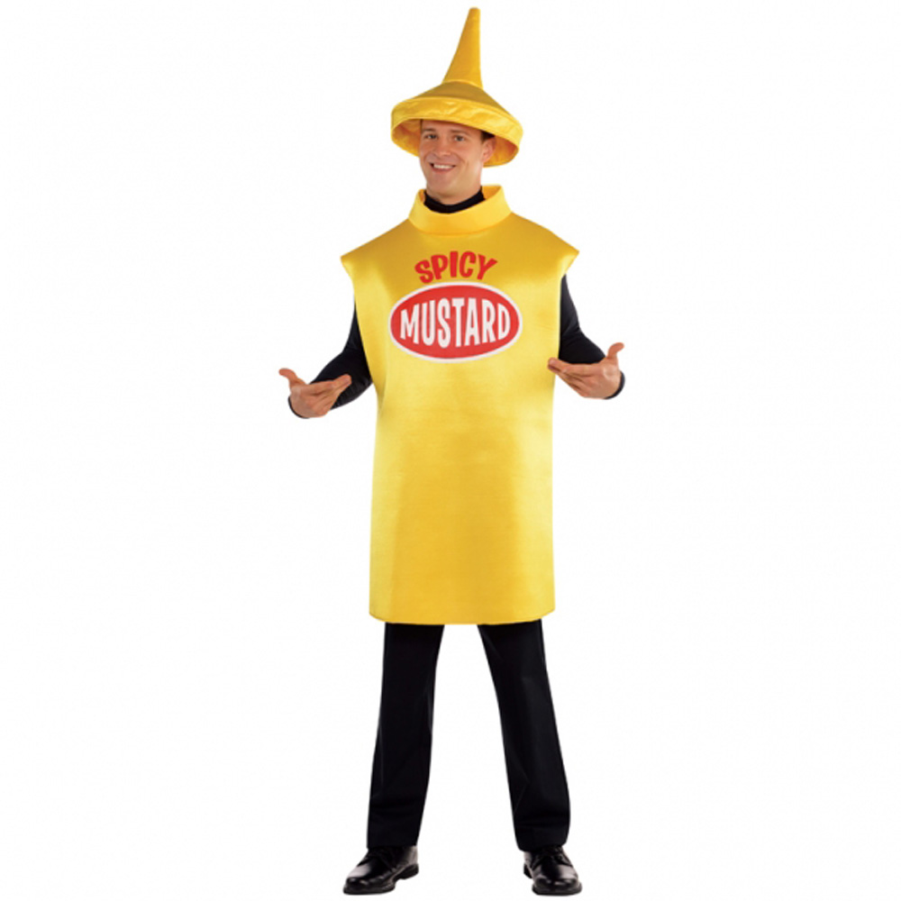 Adults Mustard Bottle Fancy Dress Costume Outfit Food Fancy Dress eBay