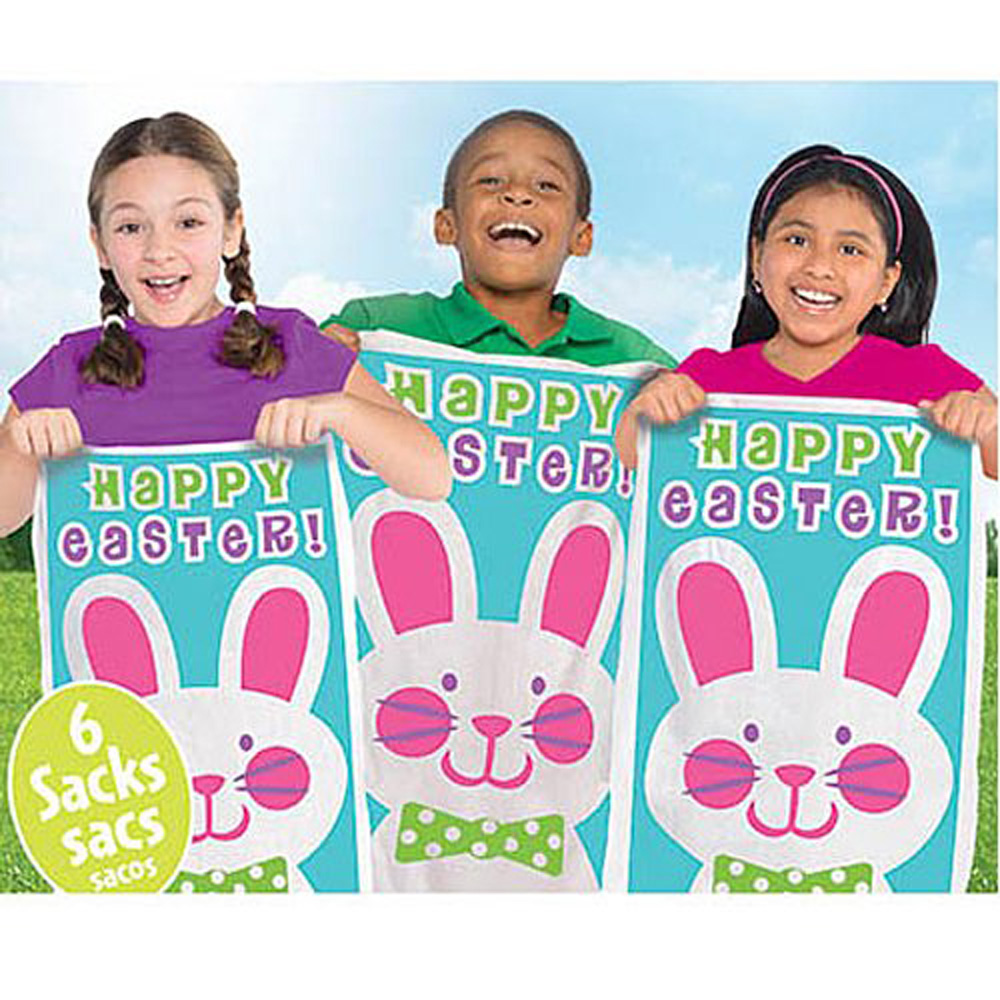 Easter Activities / Games Bunny Hop Race Potato Sack Race Bags x 6