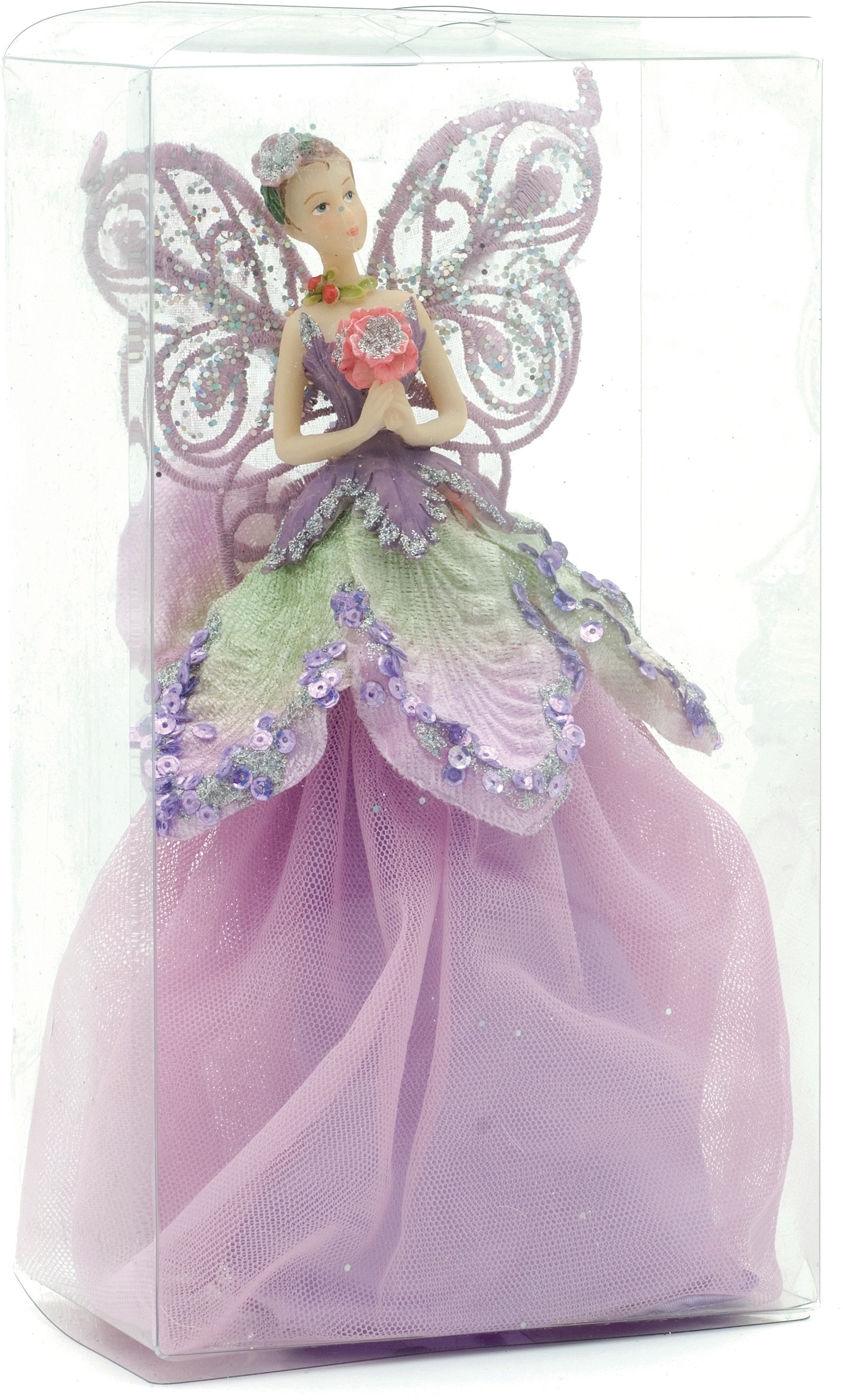 Lilac Angel Fairy Christmas Tree Top Topper Decoration Vintage Style