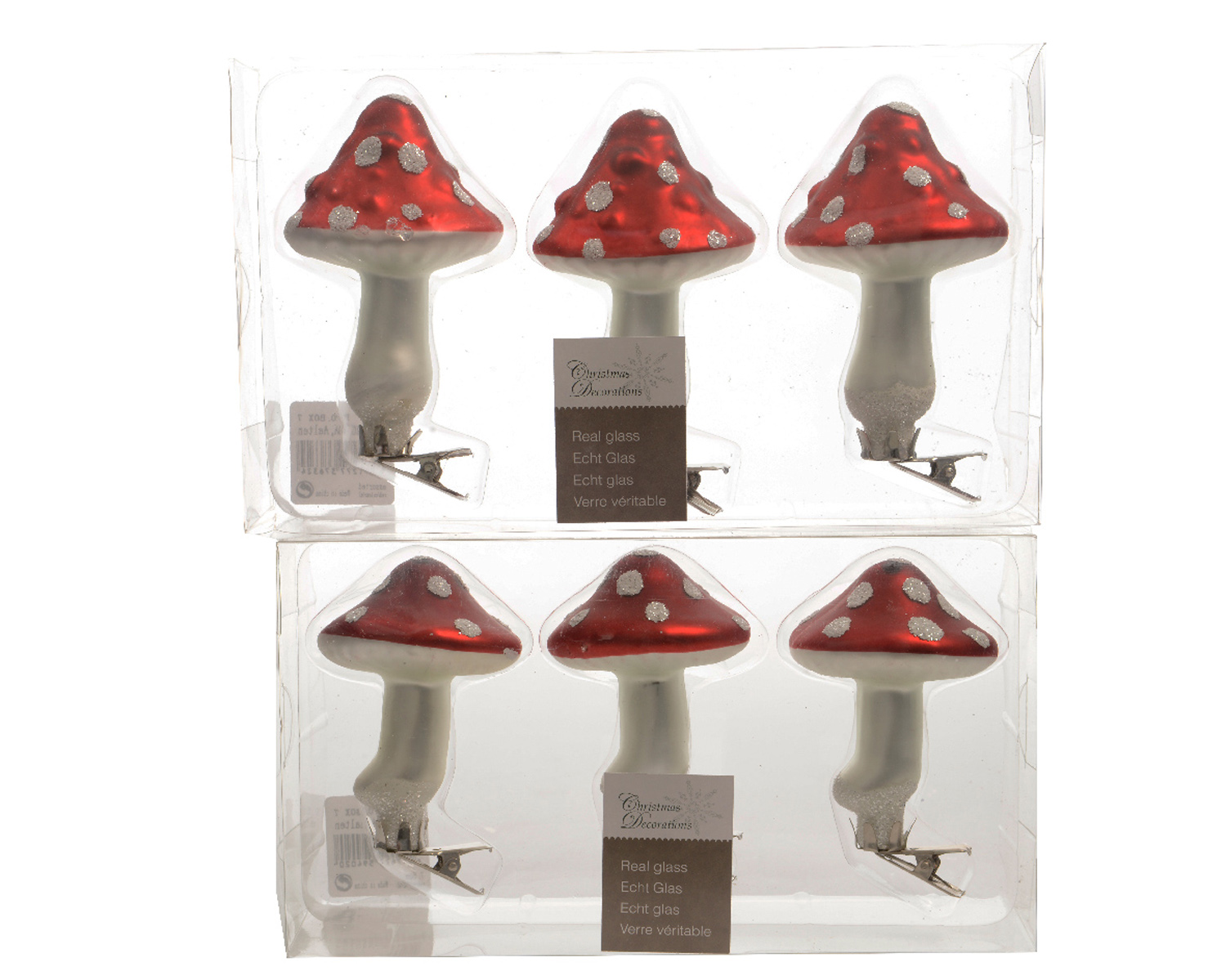 6 x christmas mushroom toadstool christmas baubles clip 6 x christmas mushroom toadstool christmas baubles clip