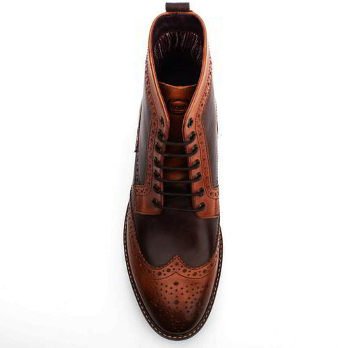 Base London Bannière Homme Marron Country Chaussures Chukka Cheville Bottes Taille 8-12