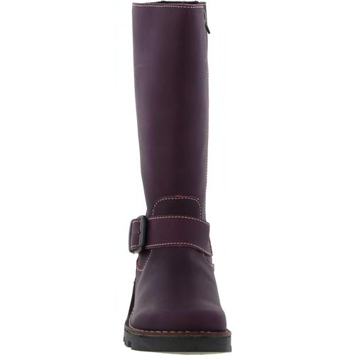 Oxygen Danube Womens Ladies Purple Wedge Mid Calf Zip Up Boots Size 4-8