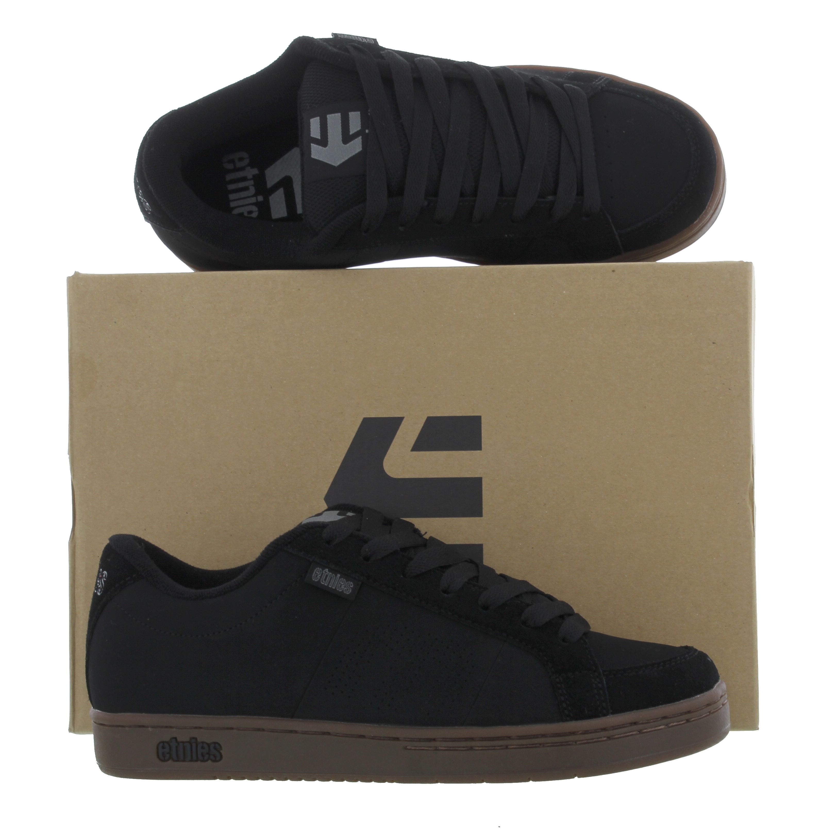 Etnies Kingpin Mens Black Nubuck Leather Skate Shoes Trainers Size UK 69 eBay