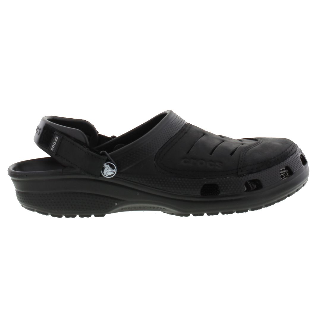 crocs yukon mens black brown leather clogs shoes size uk 8 crocs yukon mens black brown leather clogs shoes size uk 8