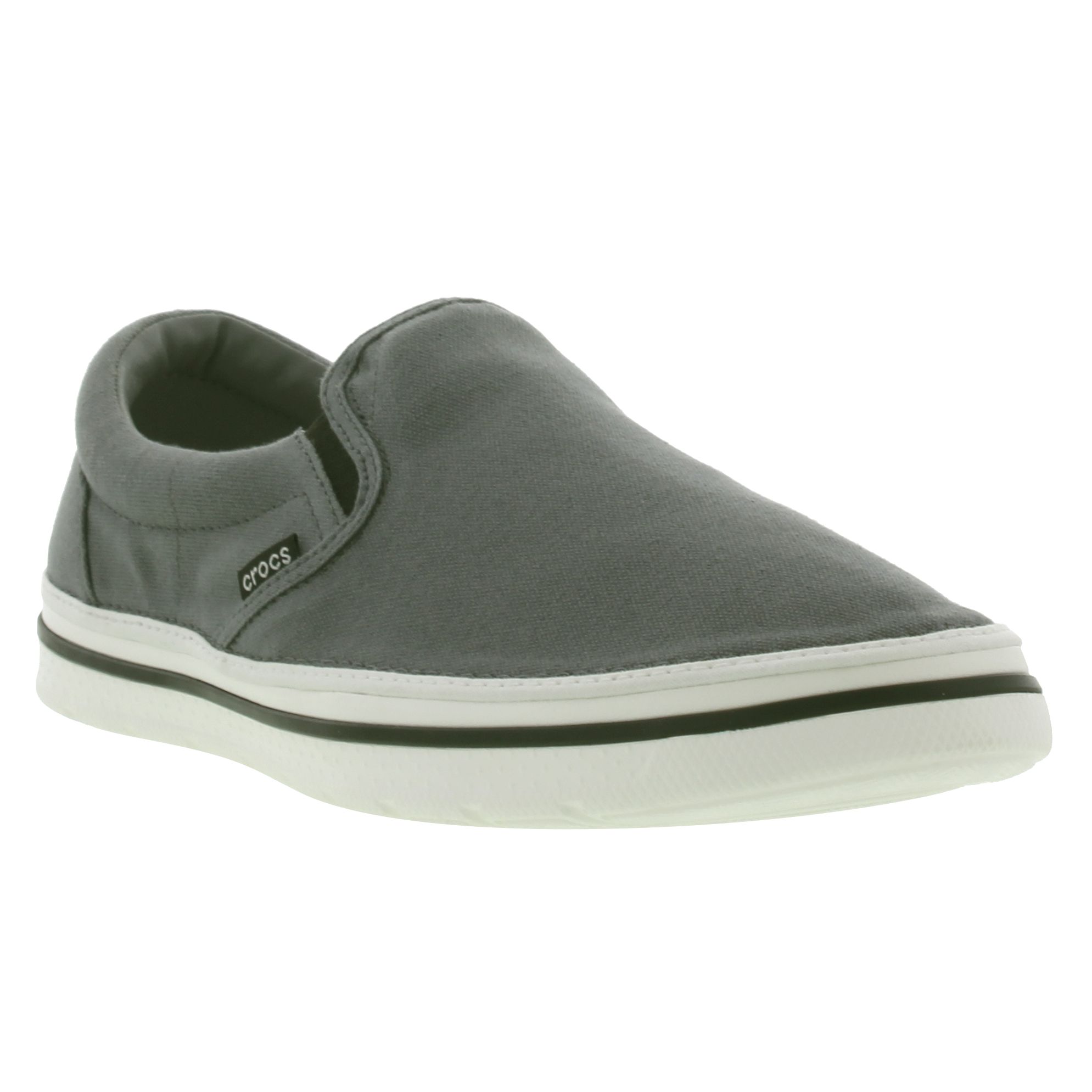 crocs canvas slip on shoes