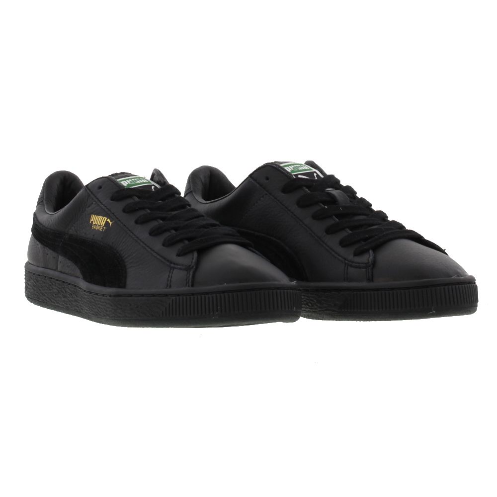 puma basket black patent leather