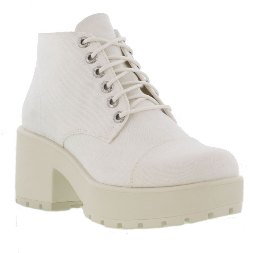 Vagabond Dioon Canvas Womens Grey White Ankle Boots Ladies Size UK 58