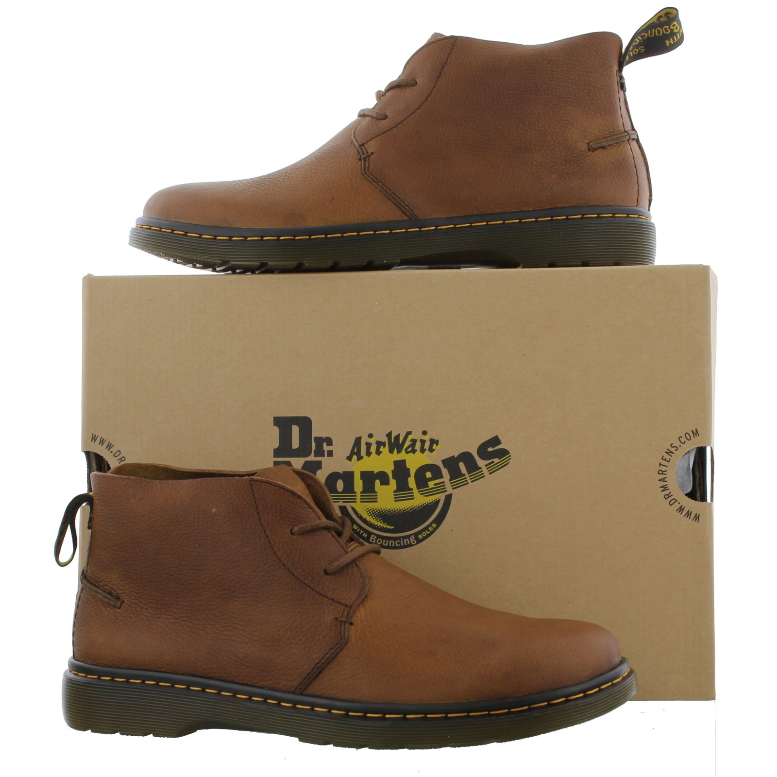 New Dr Martens Ember Mens Brown Leather Chukka Boots Size 8 13 eBay