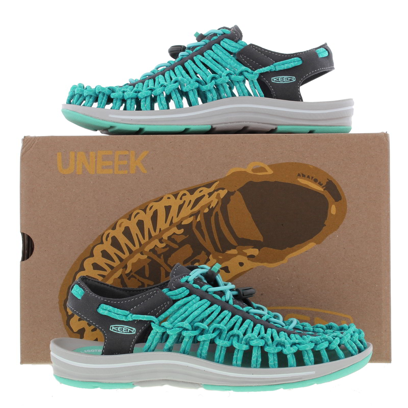 Keen Uneek 8mm Rock Womens Blue Ultra Comfortable Walking Sandals Size