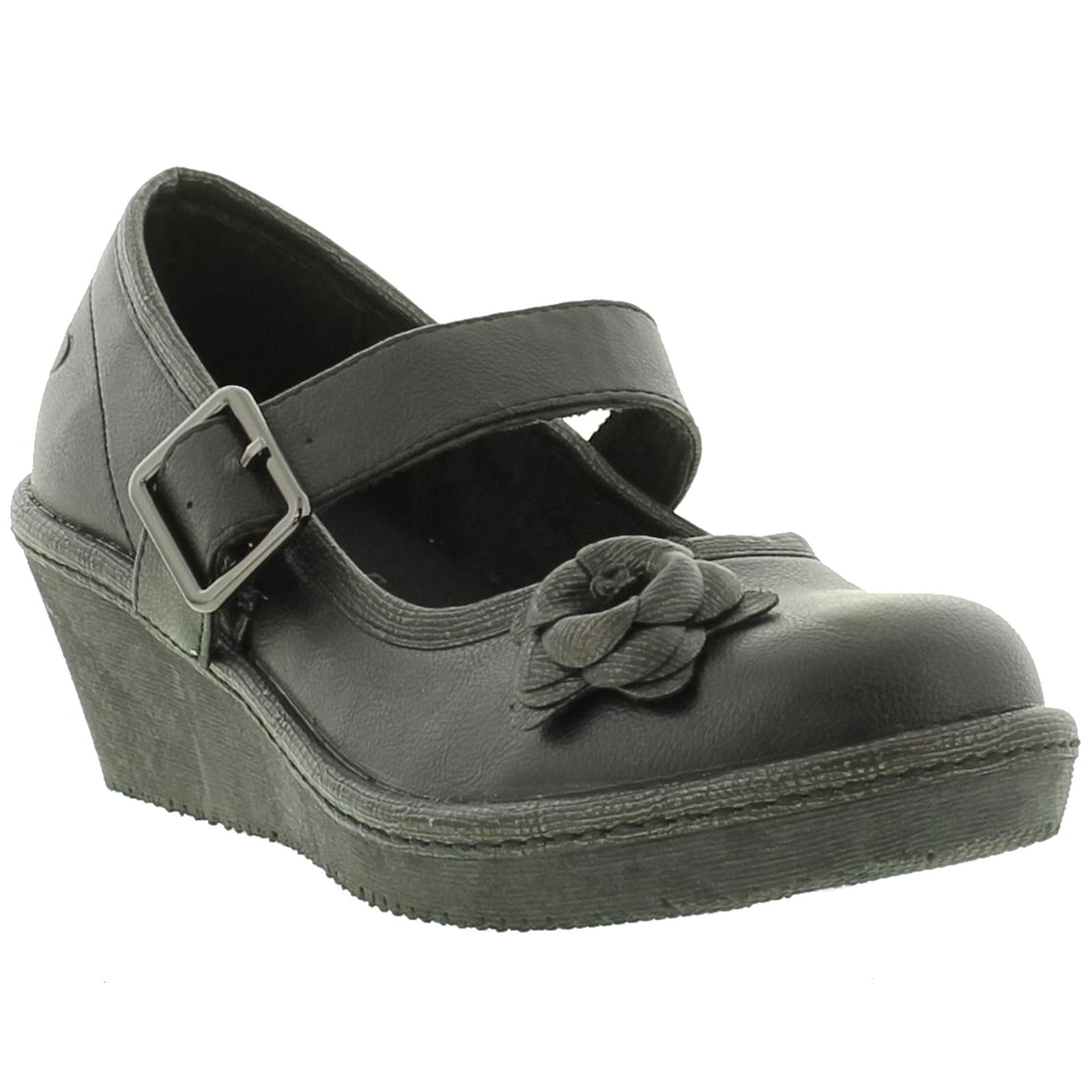 Heavenly Feet Vintage Womens Memory Foam Wedge Heel Shoes Size UK 48