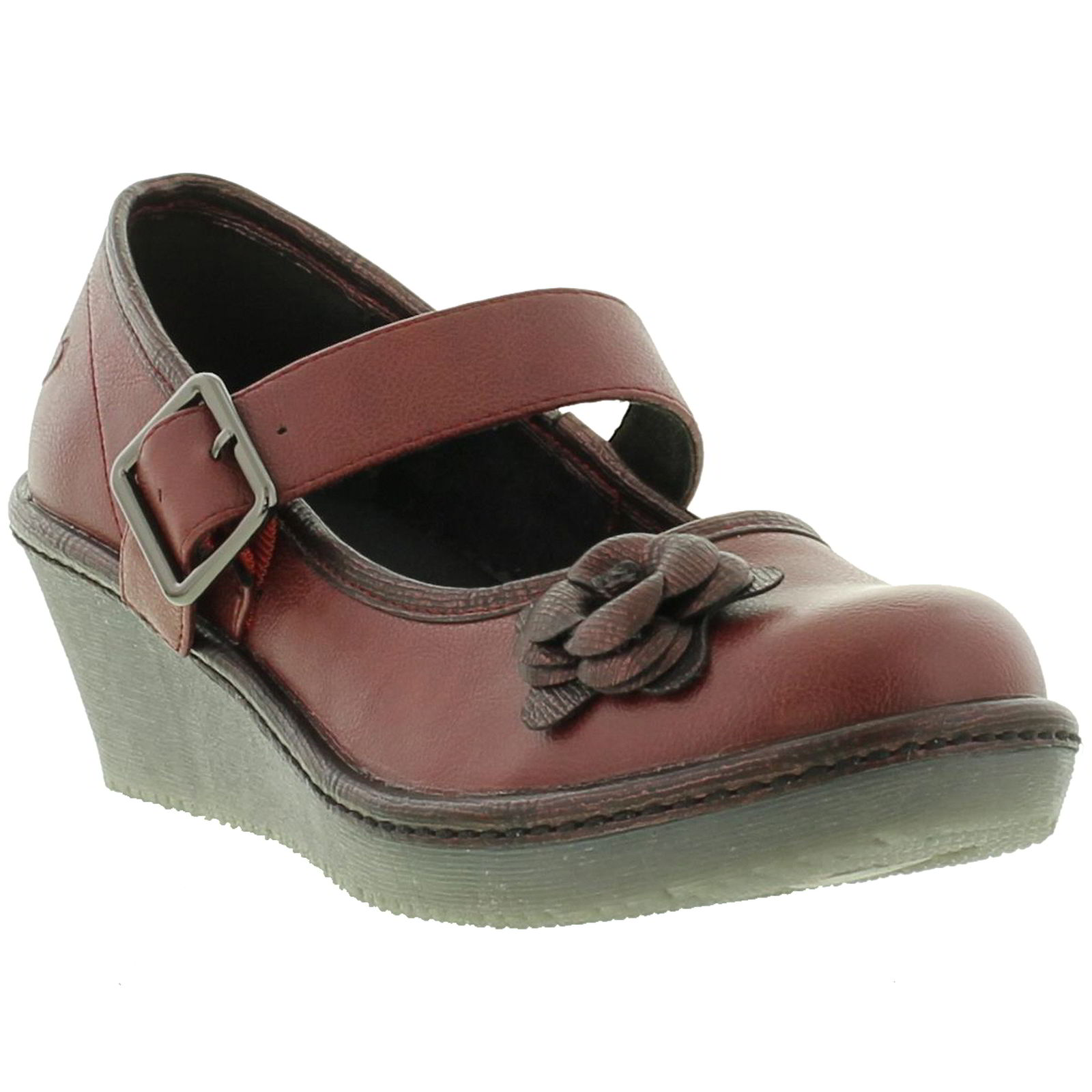 Heavenly Feet Vintage Womens Memory Foam Wedge Heel Shoes Size UK 48