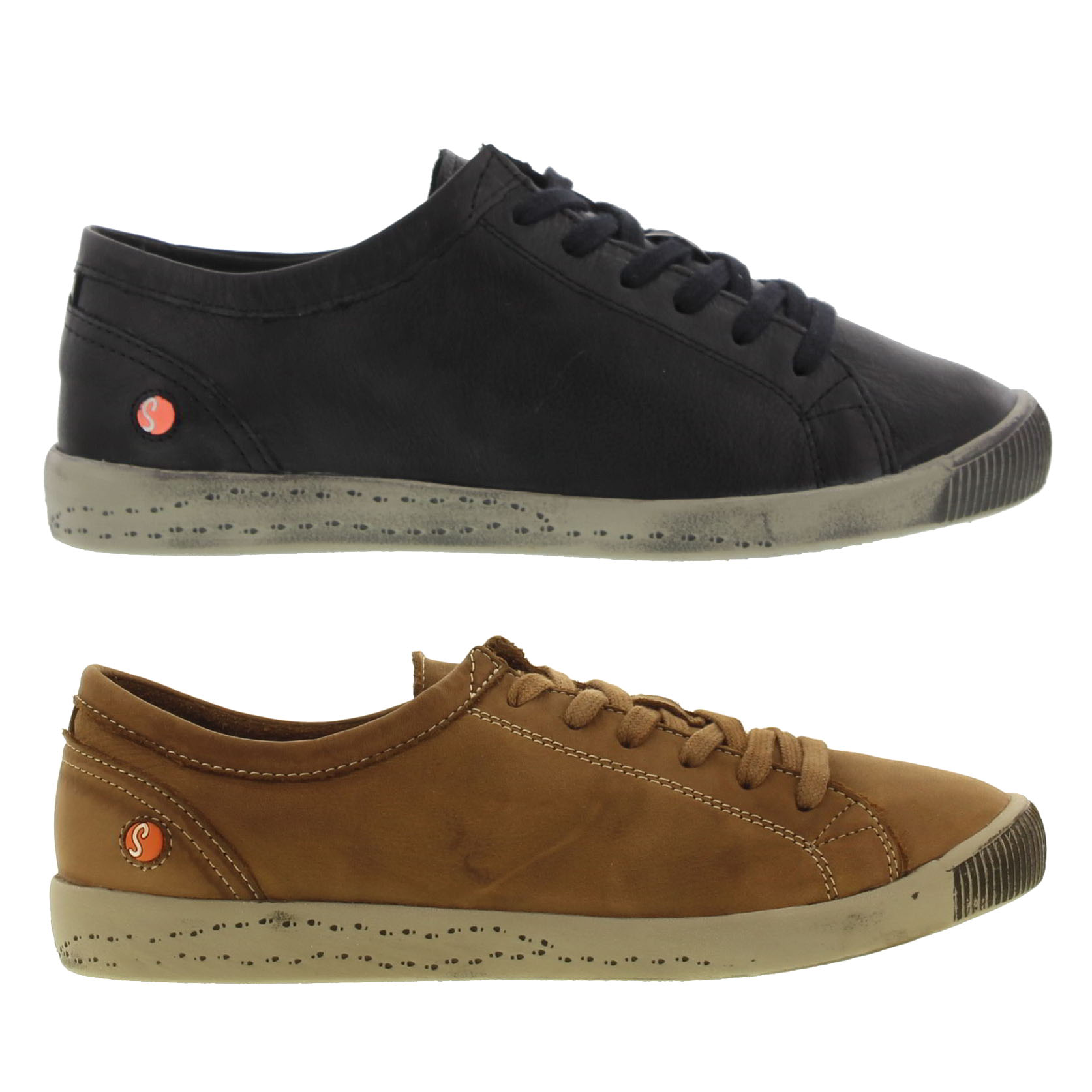 isla action leather platform trainer
