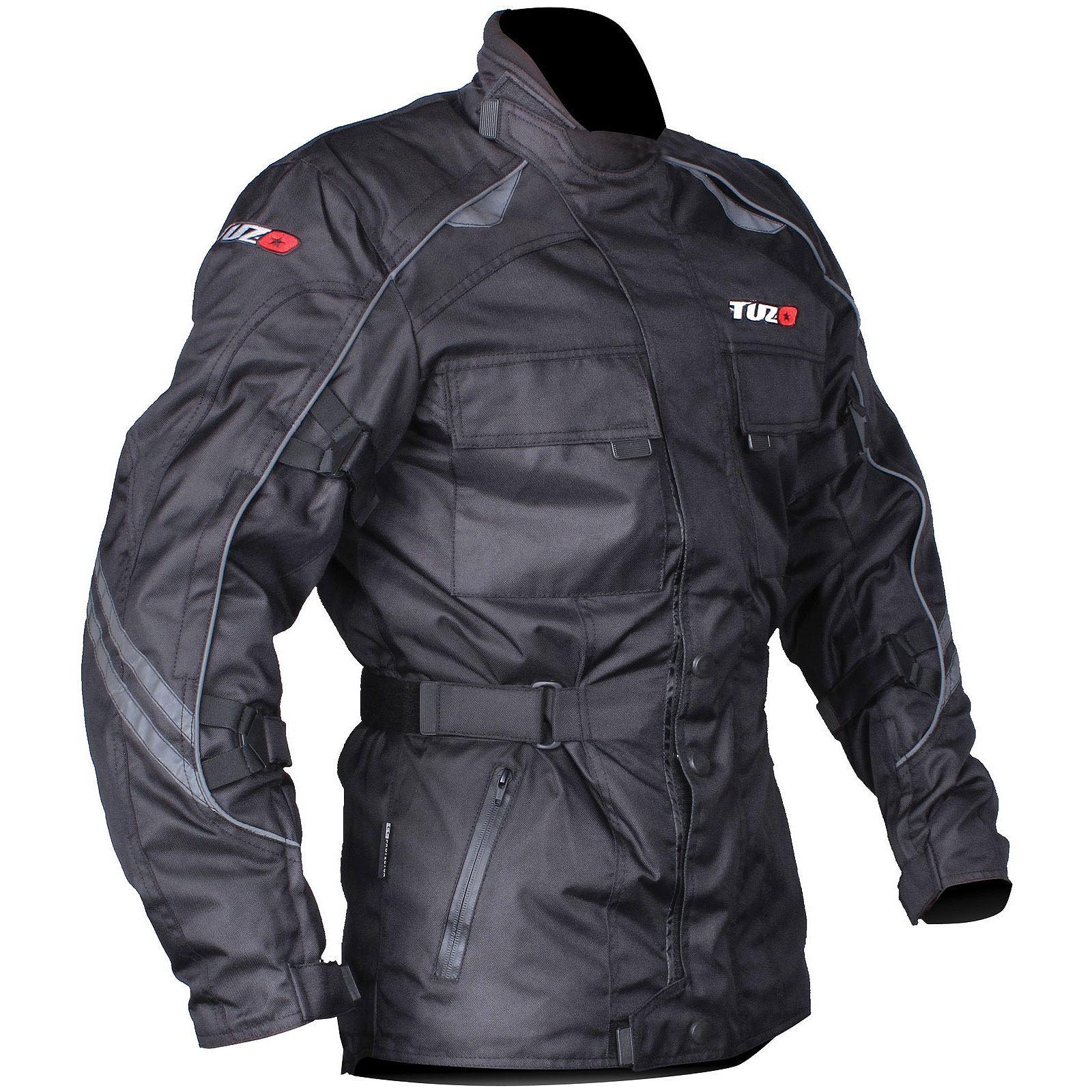 Tuzo Trail Master Black Motorcycle Textile Mens Jacket Waterproof CE