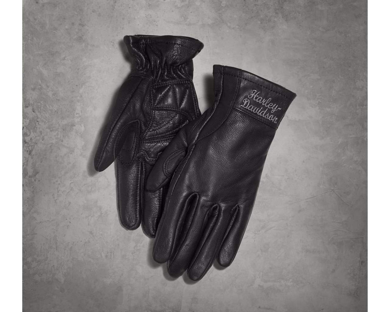 Harley Davidson Dispatch Leather Motorcycle Gloves Black eBay