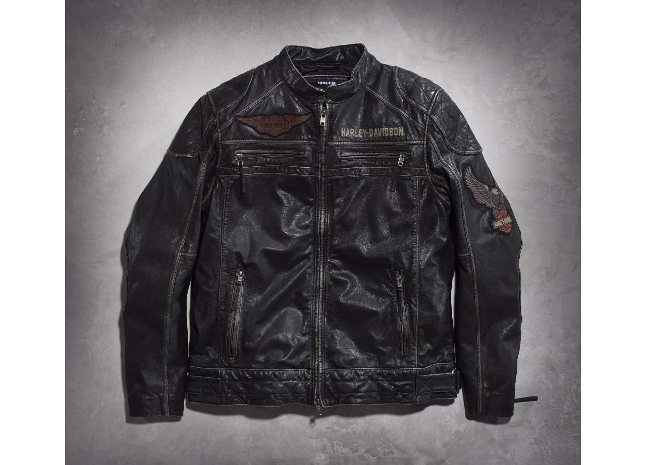 Harley Davidson Mens Annex Leather Motorcycle Jacket Grey Harley Davidson Mens Annex Leather Motorcycle Jacket Grey