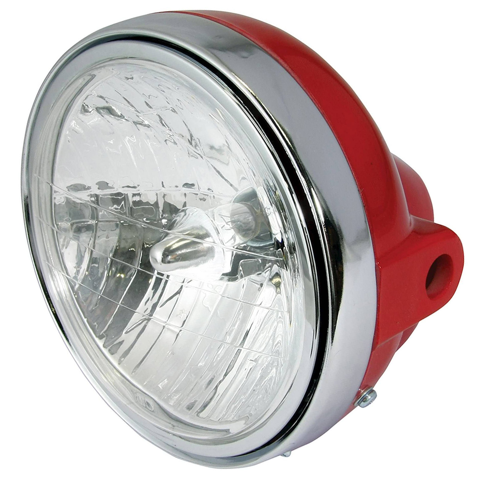 Inch Round Motorcycle Headlamp Headlight With Red Backing Bowl V