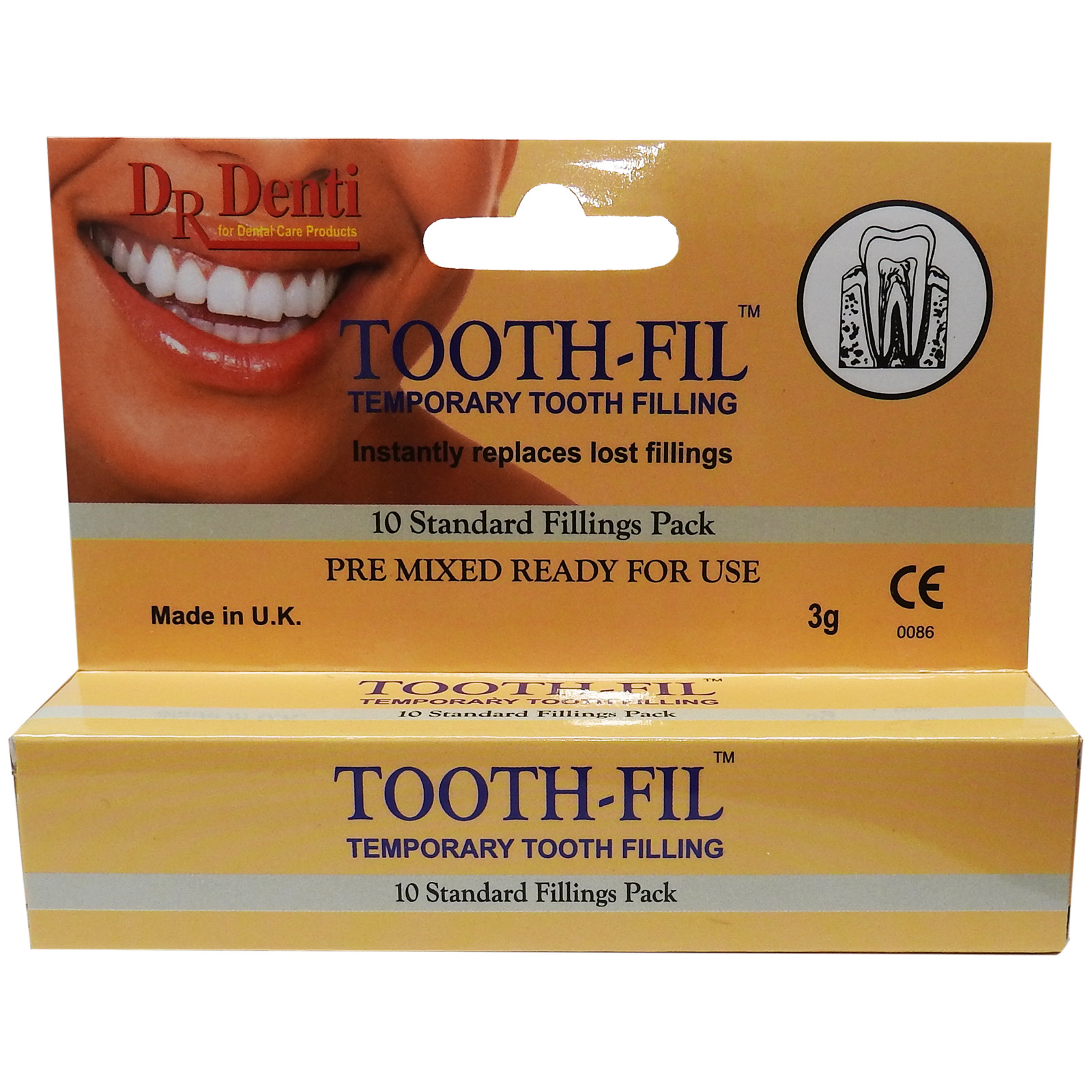 Dr Denti Temporary Tooth Teeth Dental Emergency Repair Filling Care Kit