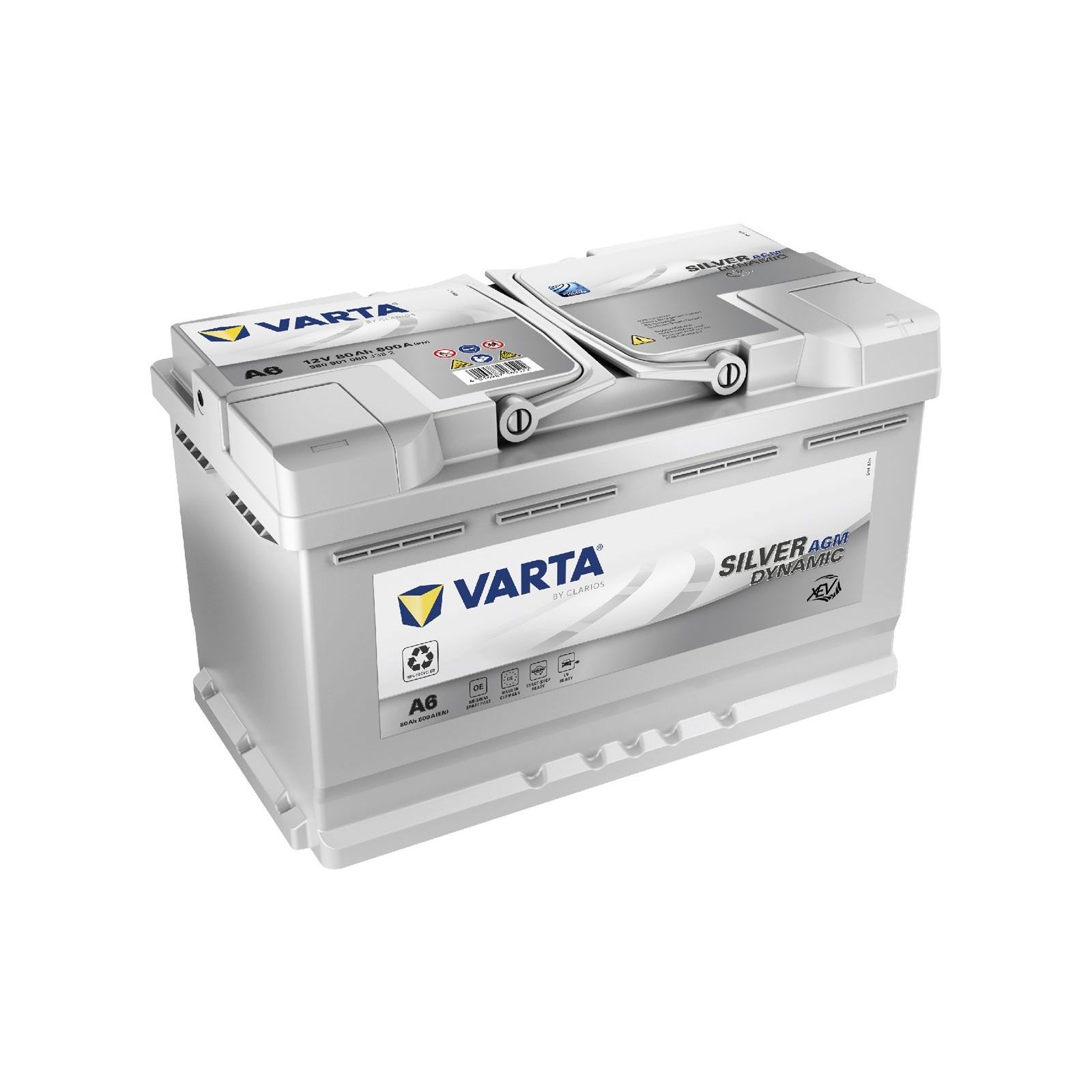 VARTA 135D31L バッテリー 12V 80Ah 800A Battery For Jaguar XE 2.0 D Varta Silver Dynamic AGM 12V 80Ah