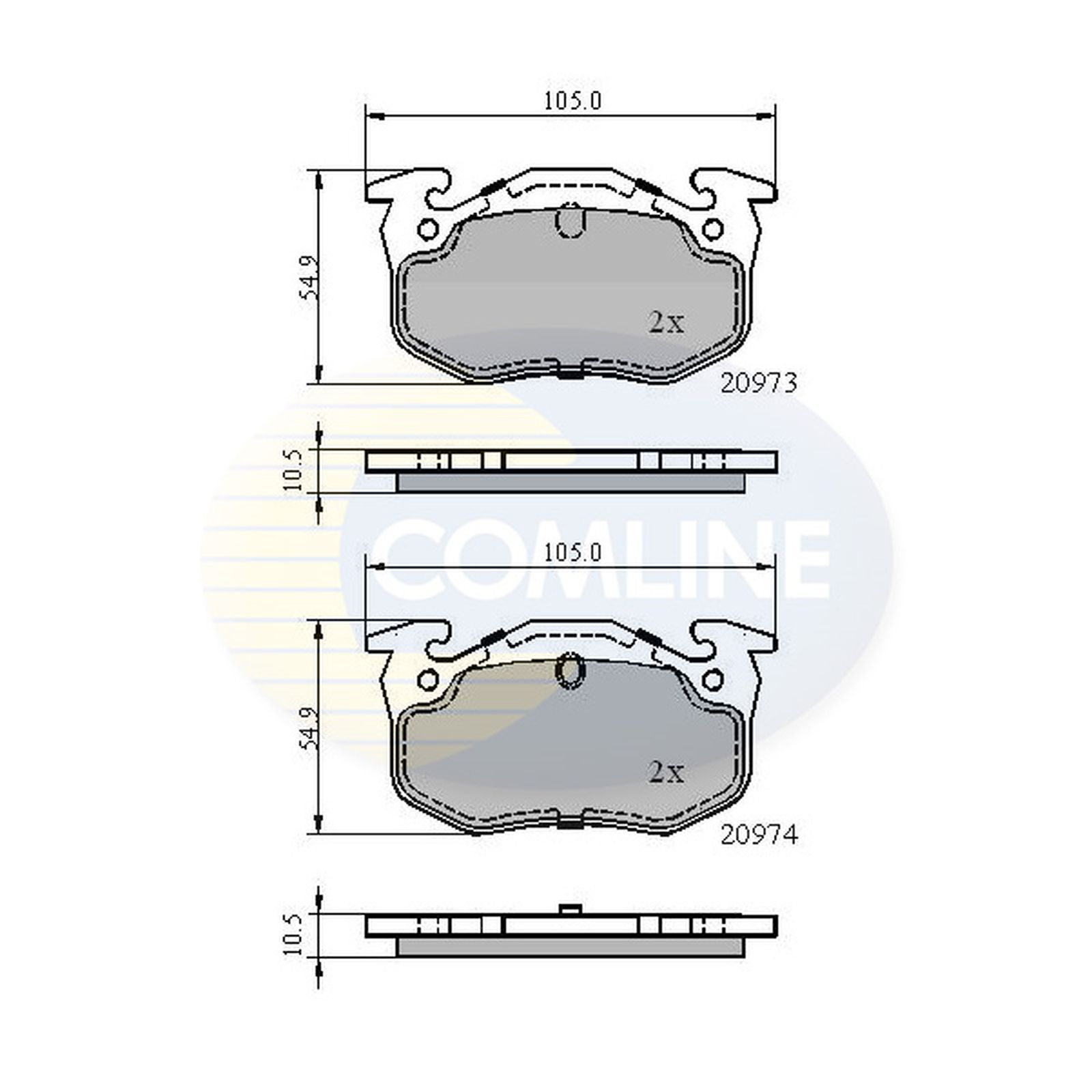 Brake Pads Set For Citroen ZX N2 1.9 Rear Comline 1722.01 4250.71